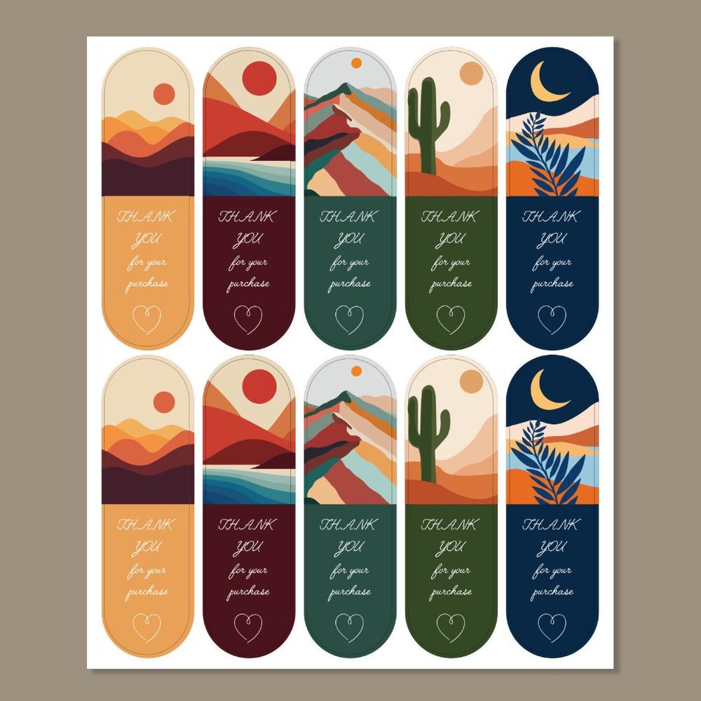 Set of 100 - Thank you / Open Me Package Creative Stickers